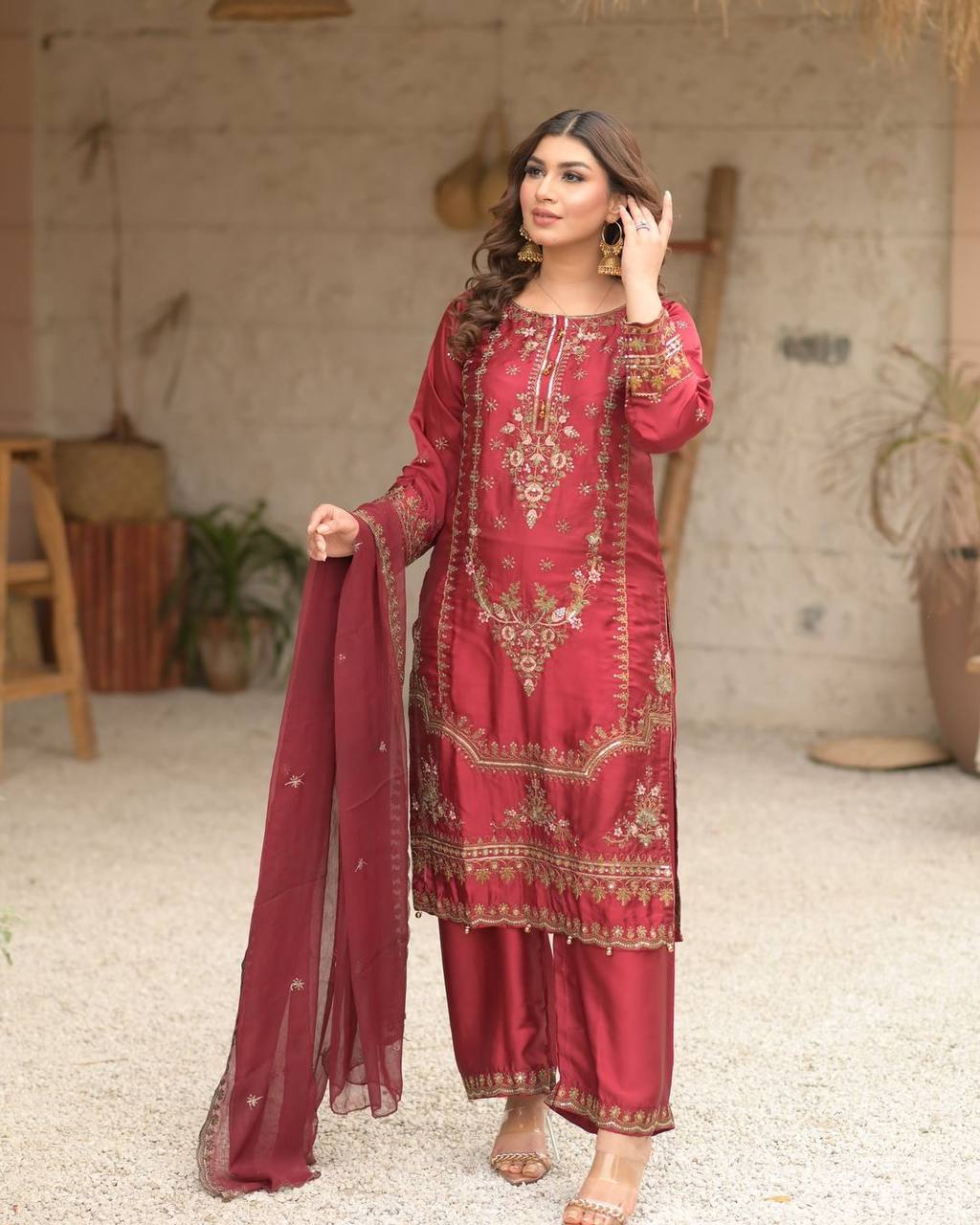 Sabah Organza Sequence Work Pakistani Suit