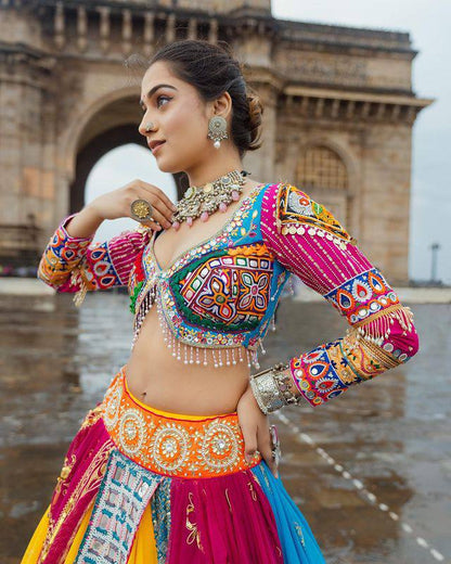 Experience Festive Splendor with Our Navratri Special Multicolor Lehenga Choli