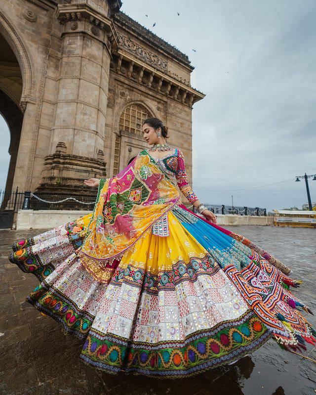 Experience Festive Splendor with Our Navratri Special Multicolor Lehenga Choli