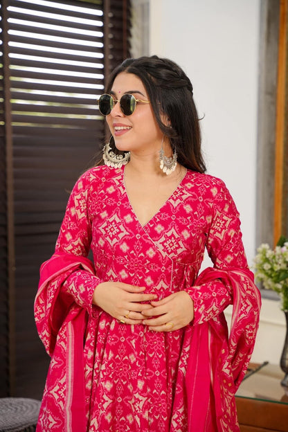 Pavitra Pink Muslin Suit Set