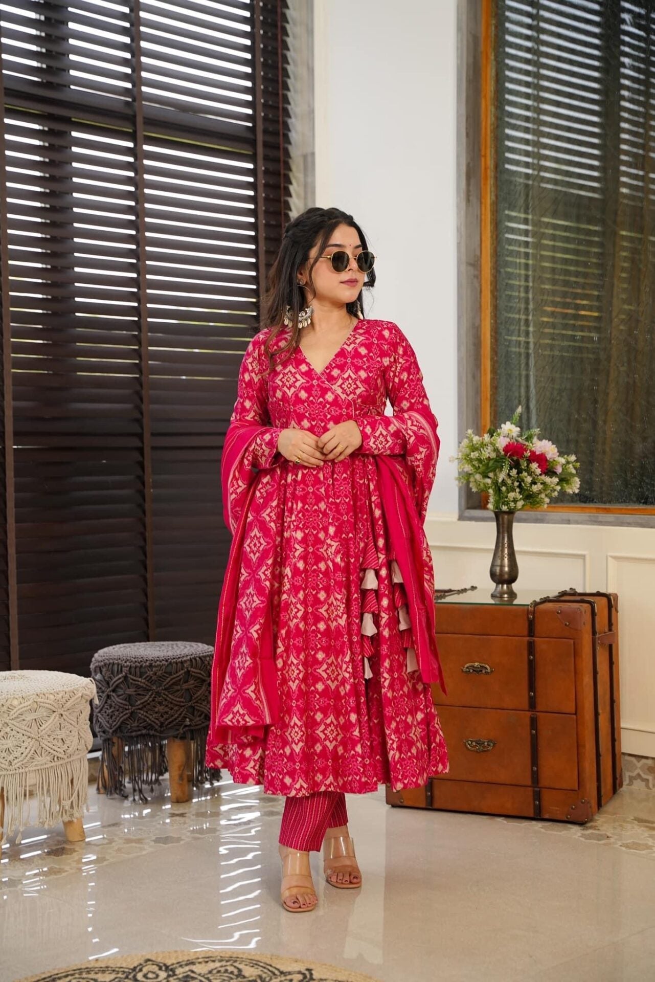 Pavitra Pink Muslin Suit Set