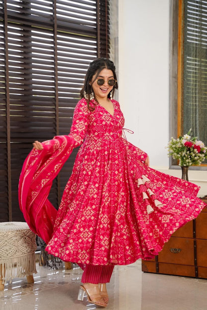 Pavitra Pink Muslin Suit Set