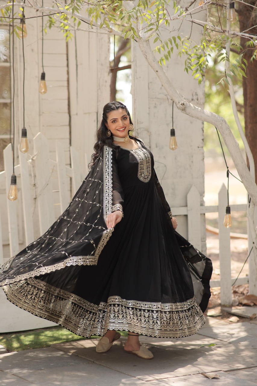 Dazzle in Style Designer Gown With Dupatta