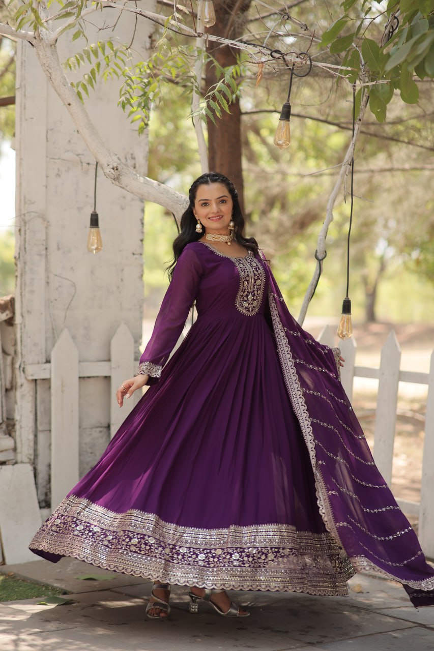 Dazzle in Style Designer Gown With Dupatta