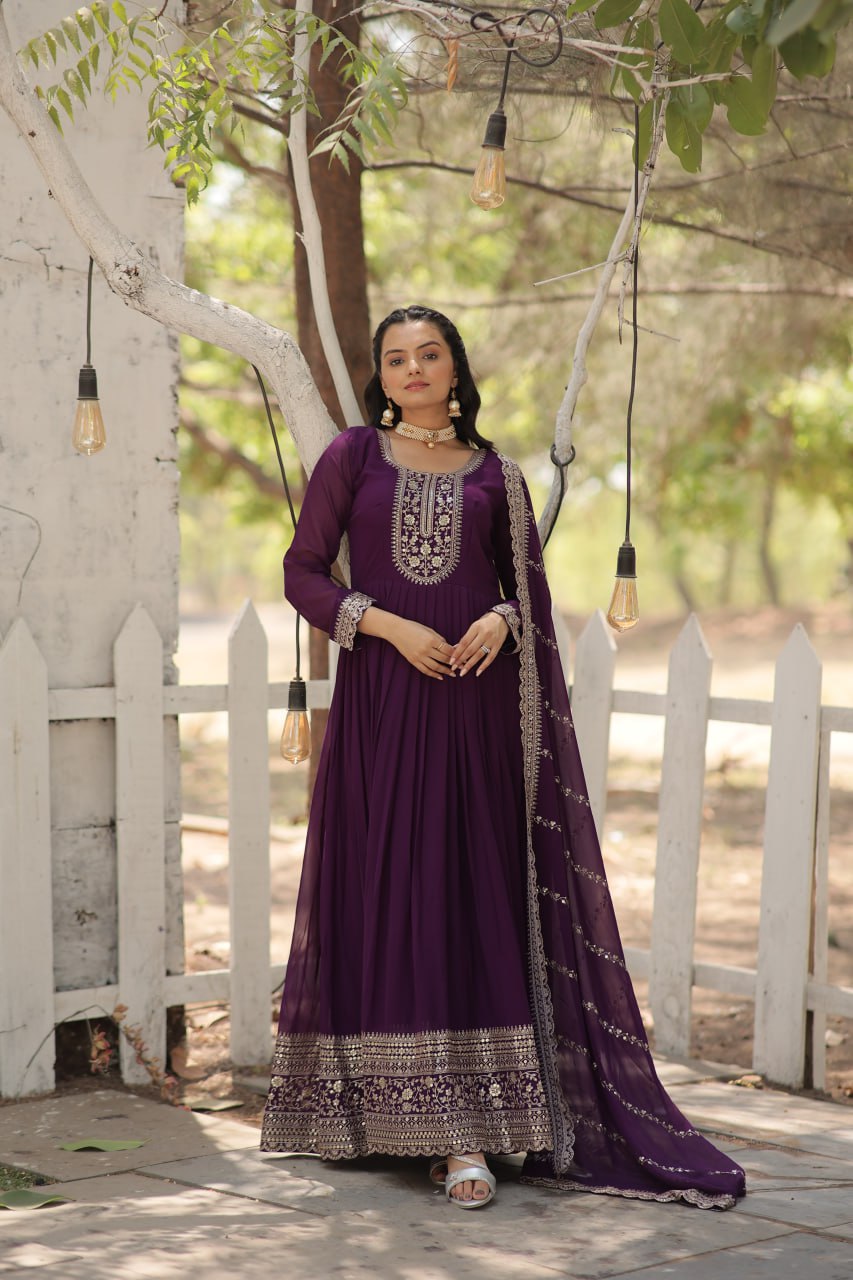 Dazzle in Style Designer Gown With Dupatta