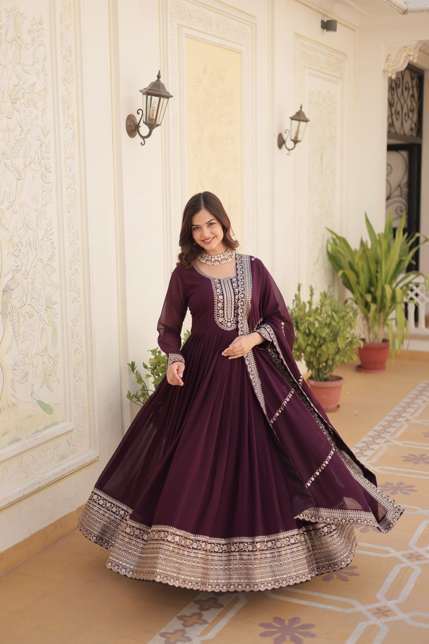 Dazzle in Style Designer Gown With Dupatta