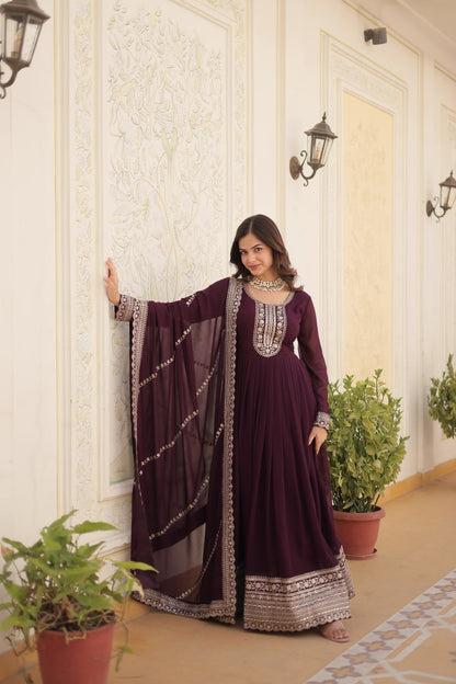 Dazzle in Style Designer Gown With Dupatta