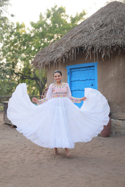 Gorgeous Navratri Festival Kutchi Gamthi Gown