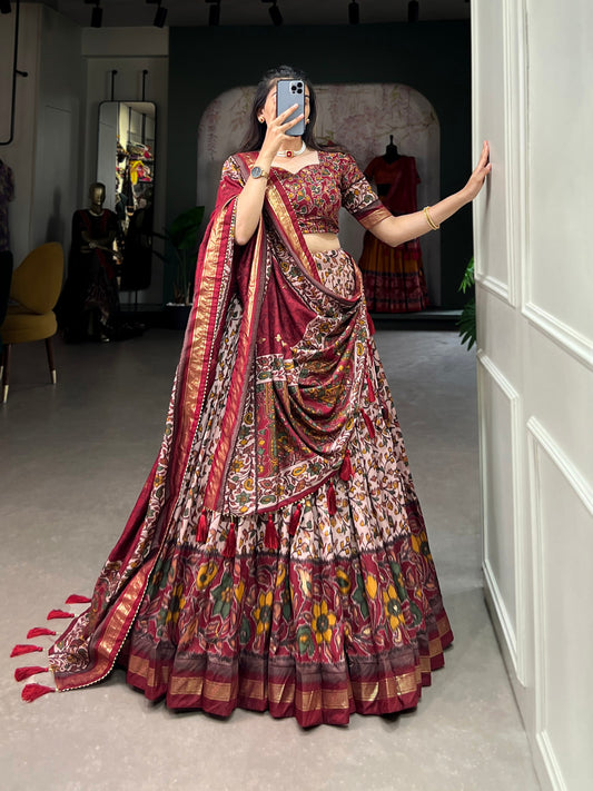 Aawiya Trishika Tussar Silk Wholesale Lehenga Collection